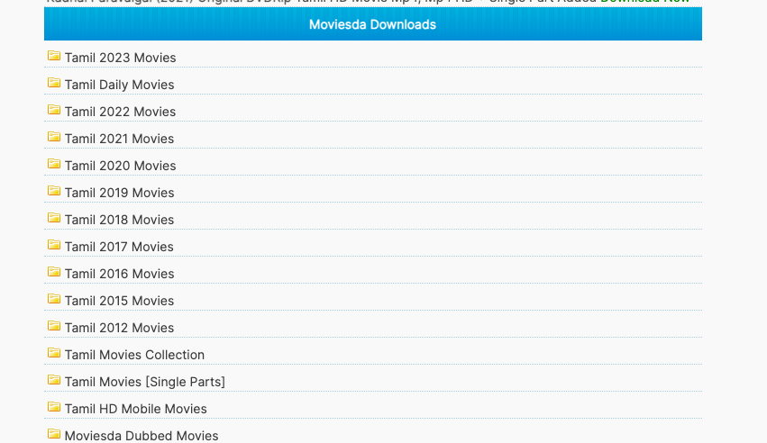 Moviesda Tamil Movies 2023 Download